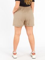 Plus size linen blend shorts