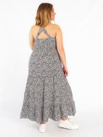 Kvetované šaty na ramienka plus size