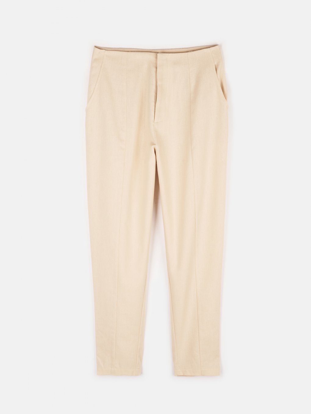 Linen blend pants with pockets