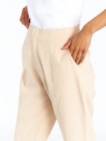 Linen blend pants with pockets