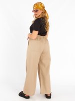 Plus size linen blend pants