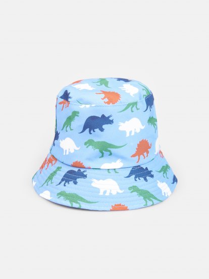 Reversable hat with dino print