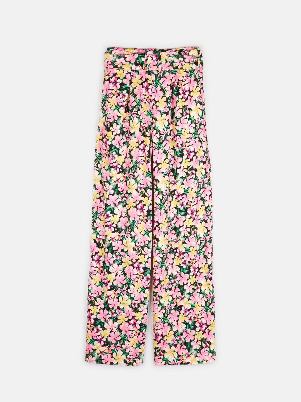 Floral wide leg pants