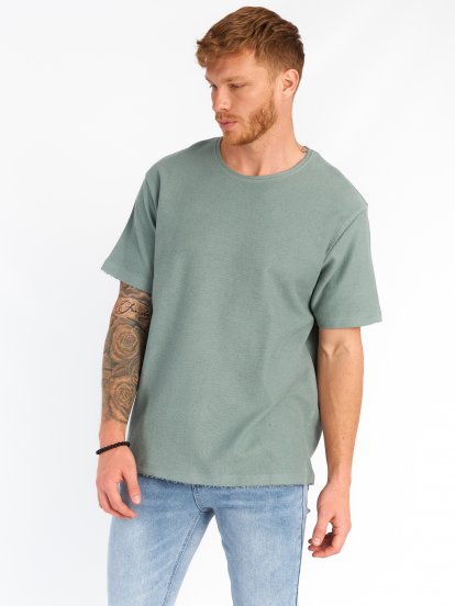 Relaxed cotton terry t-shirt