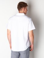 Základná košeľa z bavlnenej zmesi s krátkym rukávom