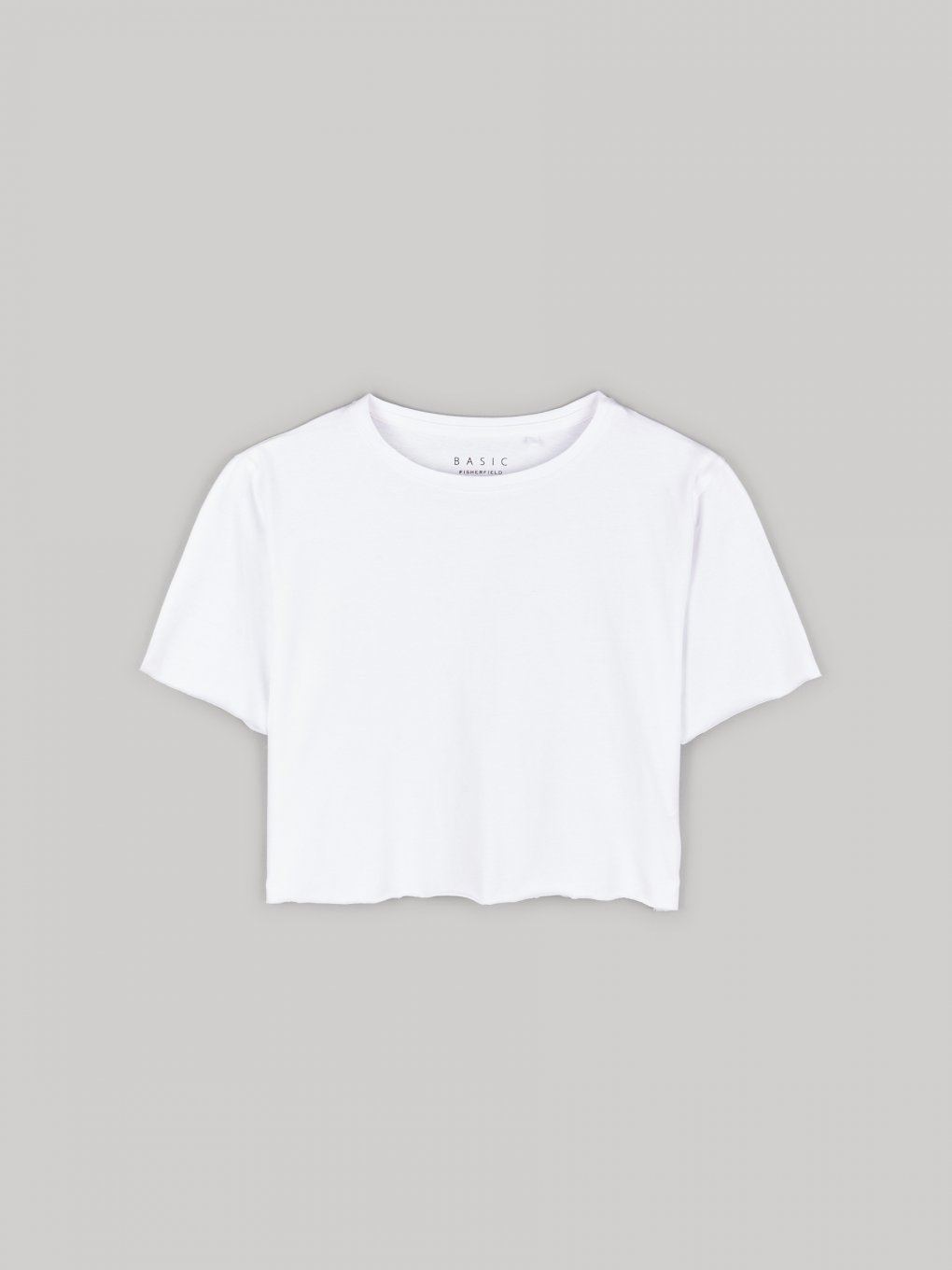 Základné basic krátke tričko s neopracovaným lemom