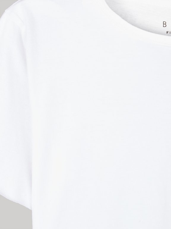 Základné basic krátke tričko s neopracovaným lemom