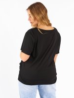 Základné basic tričko s krátkym rukávom dámske plus size