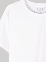 T-shirt basic basic wykonany z mieszanki bawełny