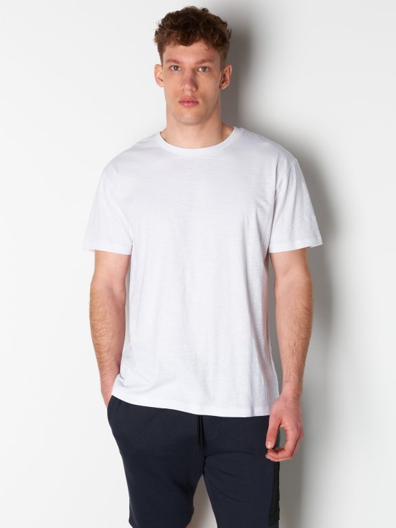Podstawowy T-shirt z bawełnianego dżerseju