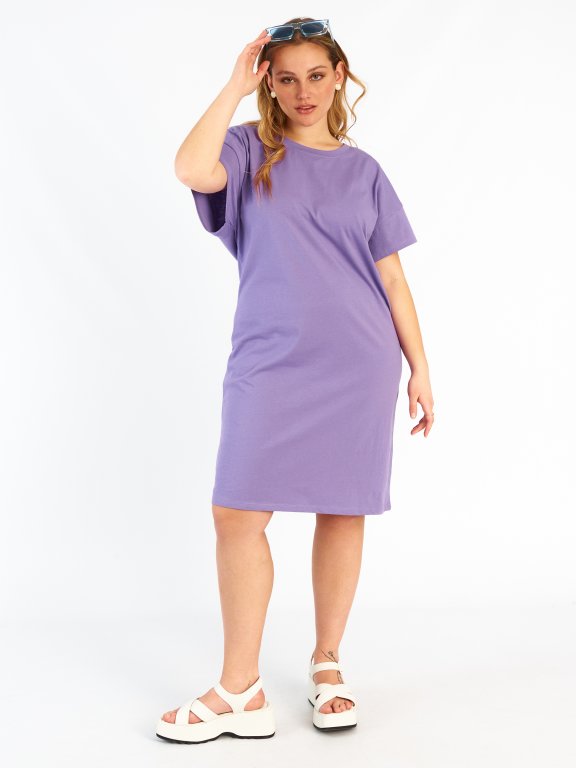 Bawełniana sukienka basic plus size