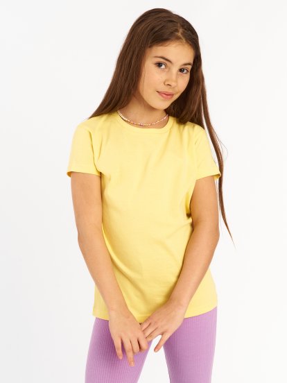 Základné bavlnené tričko dievčenské