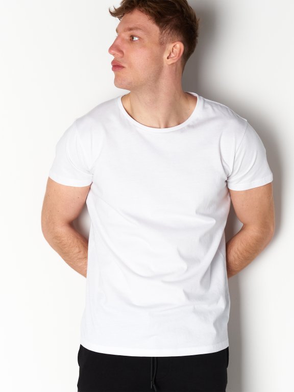 Základné bavlnené tričko slim