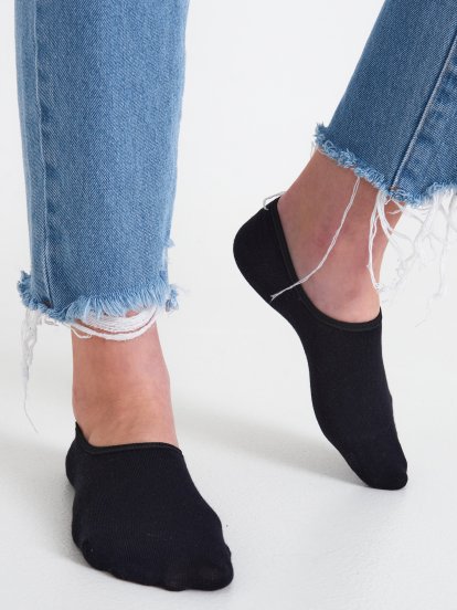 Základné neviditeľné ponožky so silikónovým prúžkom