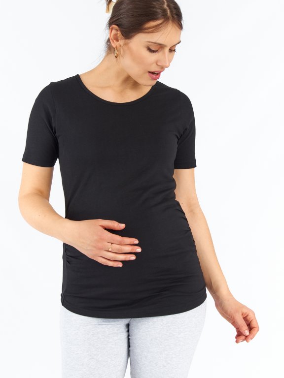 Základné tehotenské tričko s krátkym rukávom