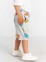 Cotton shorts with print