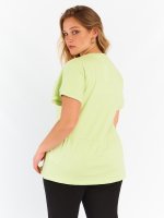 Bawełniana koszulka peplum plus size