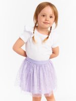 Cotton top with broderie ruffle