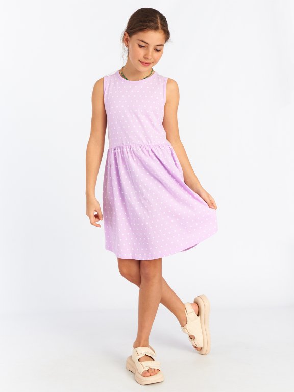Polka dot cotton dress