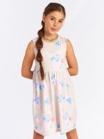 Dívčí šaty s květinovým potiskem