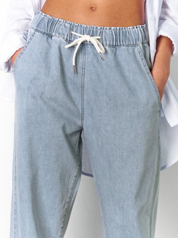 Jeansy z elastyczną talią