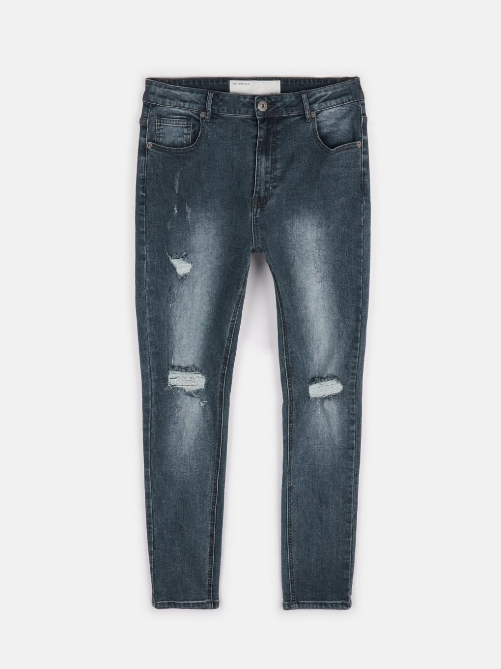 Distressed slim jeans