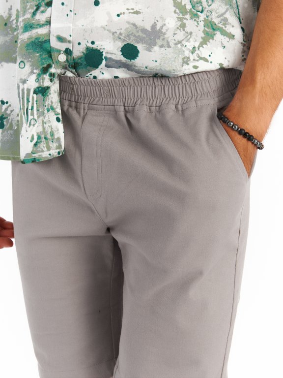 Pantaloni scurți elastici pentru bărbați cu buzunare