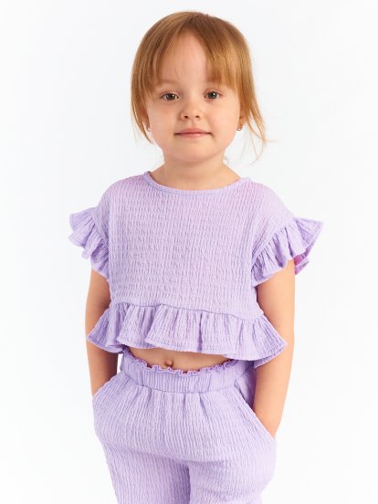 Crop top with ruffle