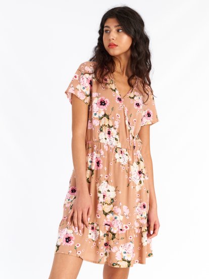 Damska mini sukienka w kwiaty