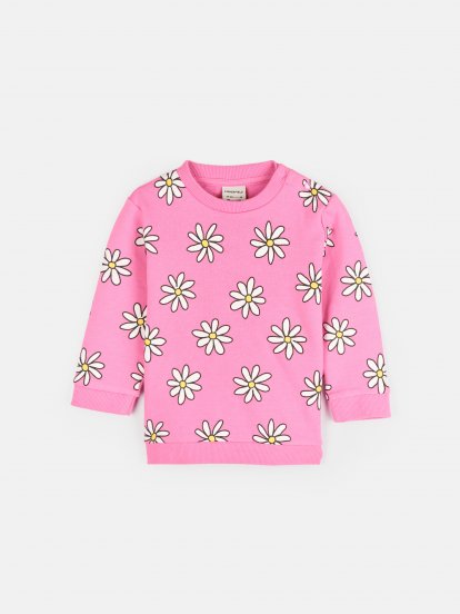 Flower print sweatshirt