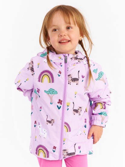 Light jacket with unicorn print