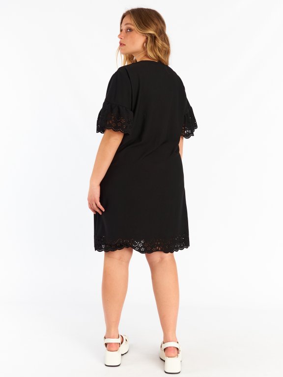 Plus size dress with lace