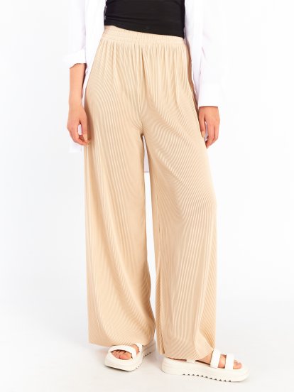 Structured wide leg pants