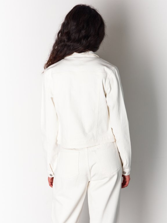 Basic elastyczna kurtka dżinsowa dla kobiet
