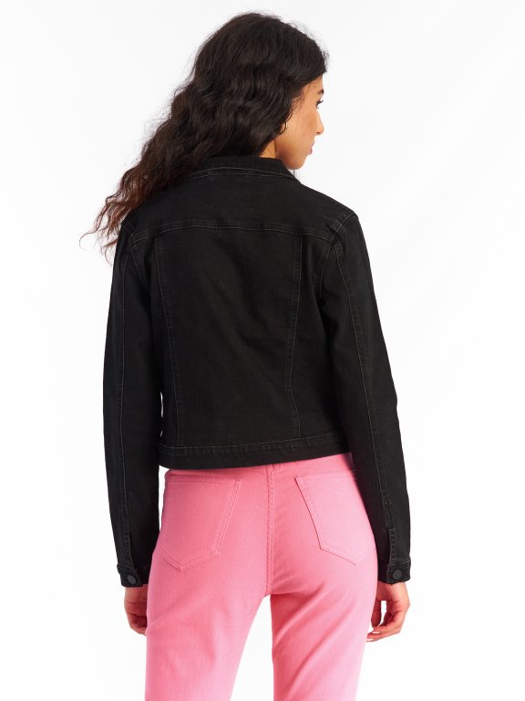 Basic elastyczna kurtka dżinsowa dla kobiet