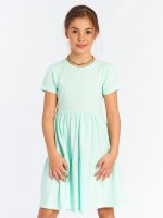 Základní basic bavlněné šaty s volánem dívčí