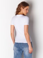 T-shirt basic z krótkimi rękawami