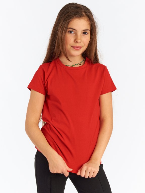 Základné bavlnené tričko dievčenské
