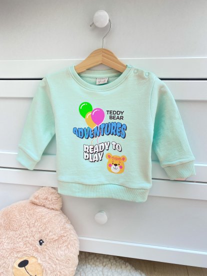 Cotton baby sweatshirt with graphic print