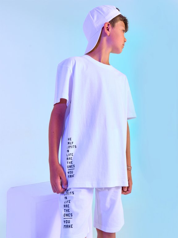 Cotton oversized t-shirt with print