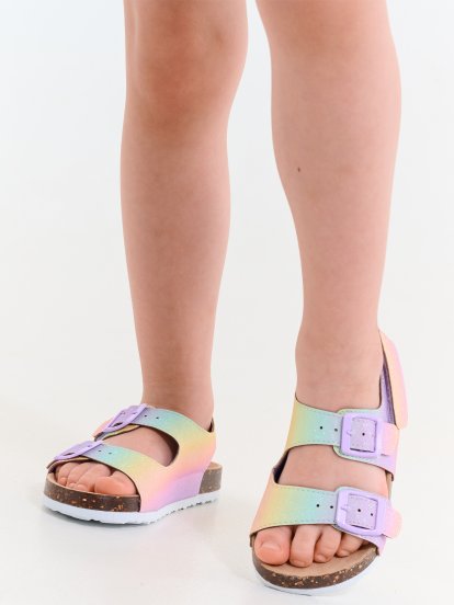 Rainbow sandals with velcro fastener