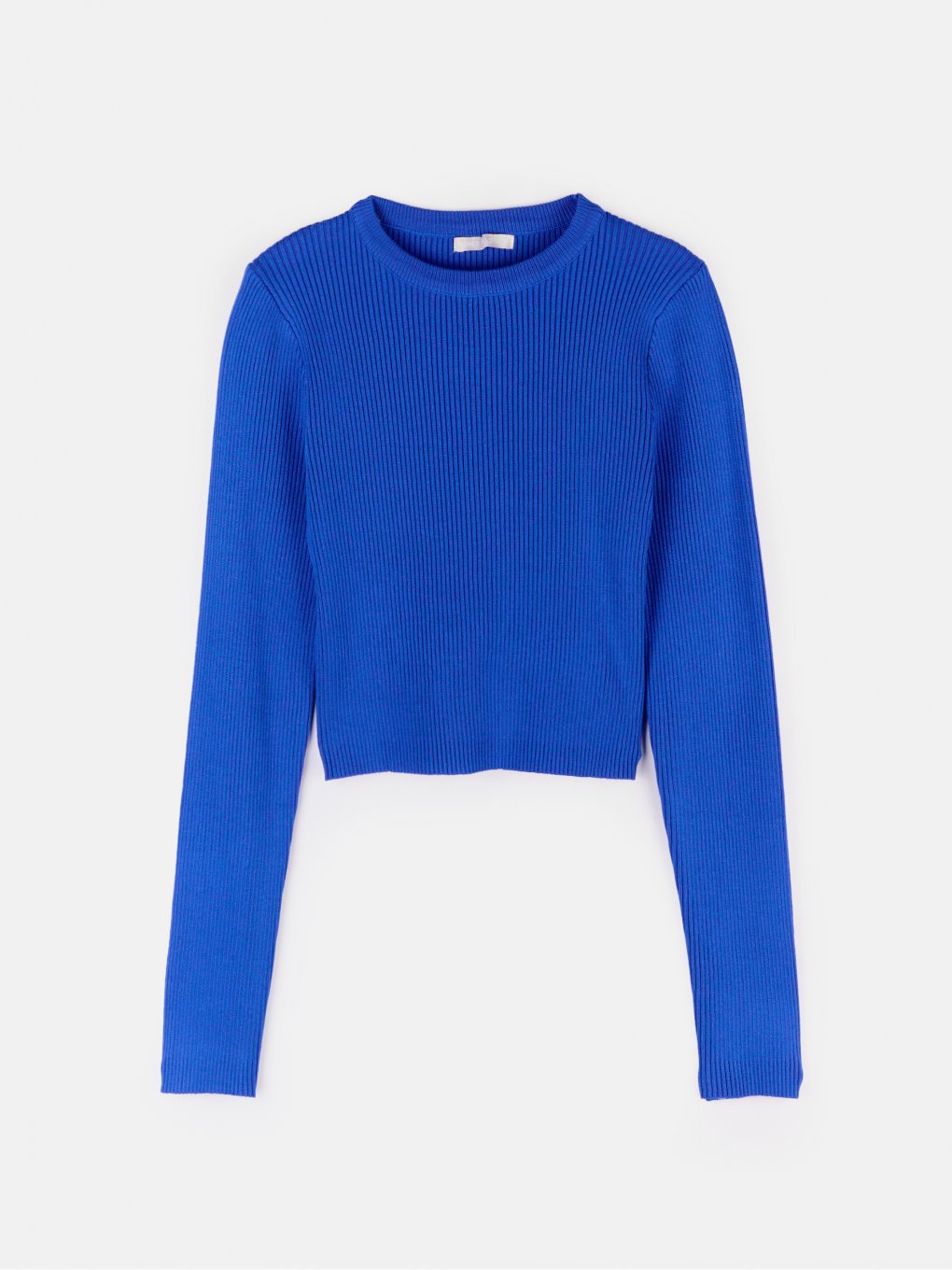 Ribbed cropped pullover