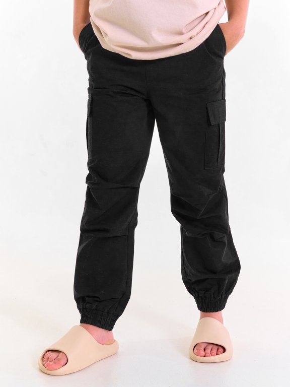 Szerokie spodnie spadochronowe unisex