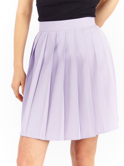 Skládaná dámská mini sukně