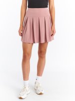 Pleated knitted mini skirt