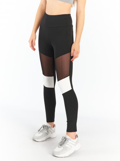 Sports combined mesh leggings