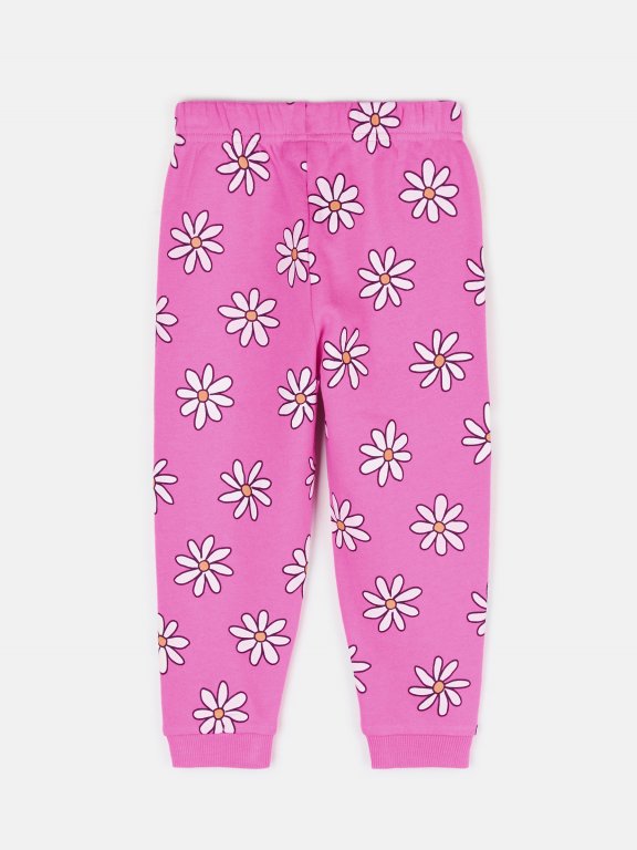 Flower print sweatpants