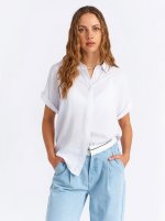 Short sleeve viscose blouse