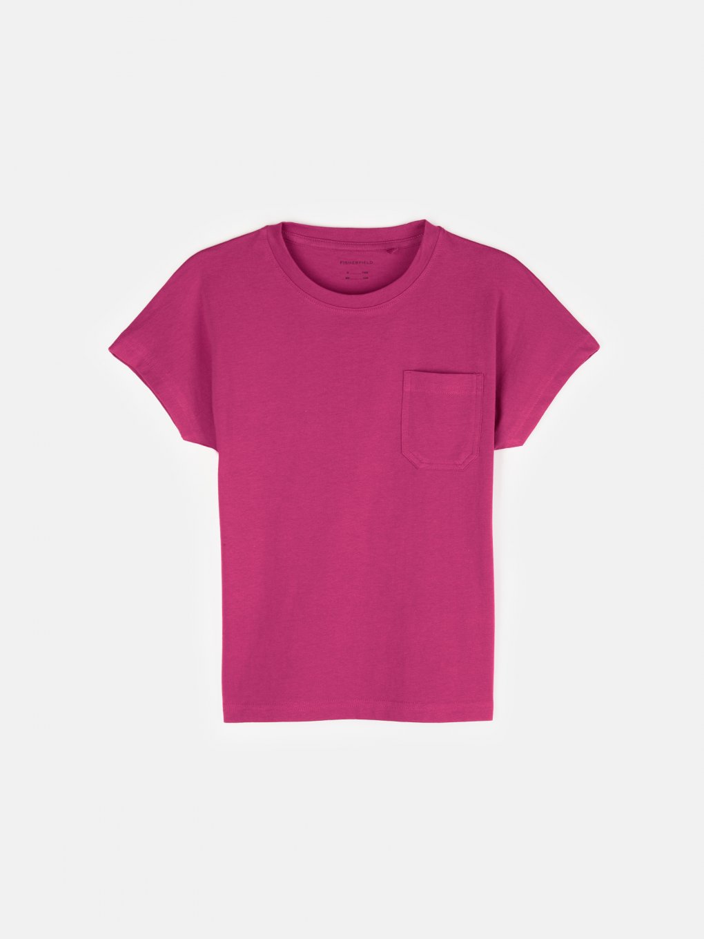 Basic cotton longline t-shirt with pocket