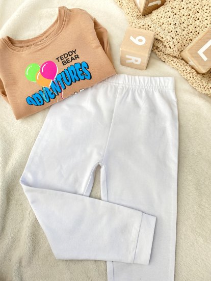 Klasyczne elastyczne bawełniane legginsy dla niemowląt